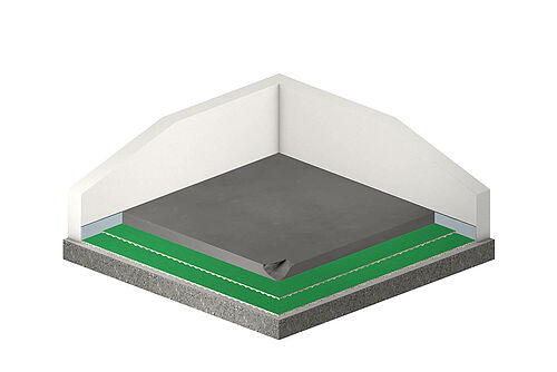 REGUPOL sound 12 under cement screed (2 layers)