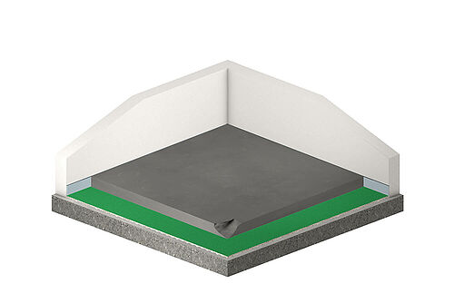 REGUPOL sound 12 under cement screed (1 layer)