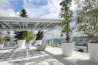 Ikea Westbahnhof roof terrace in Vienna.