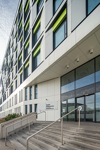 Entrance to the paediatric hospital of the University Clinic in Warsaw.