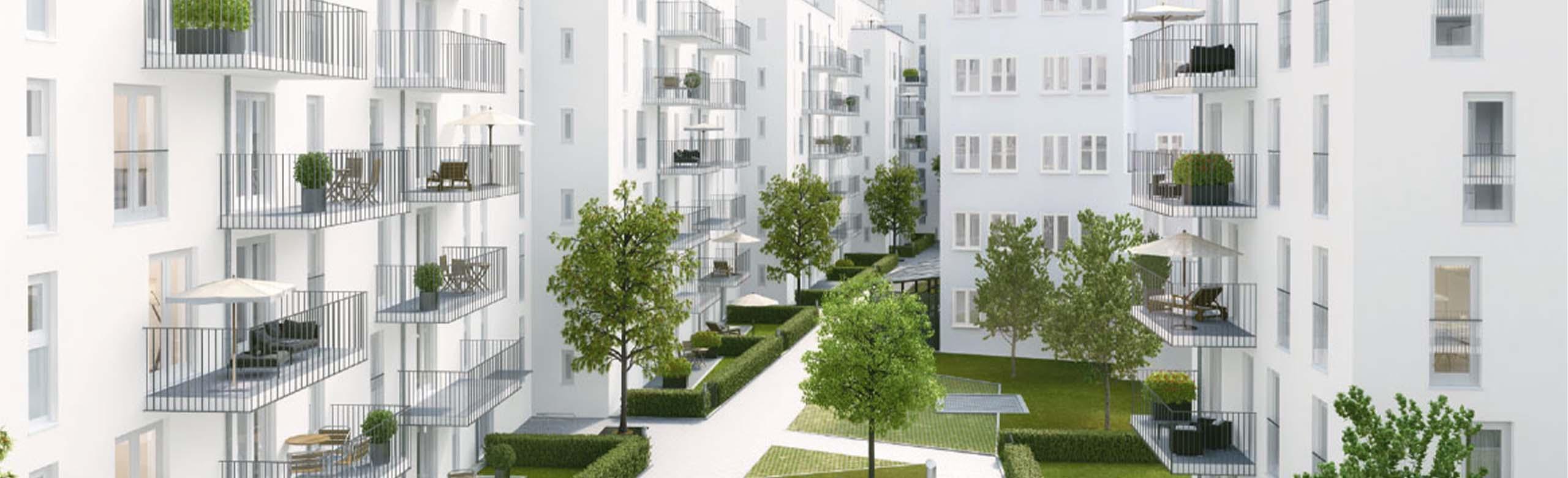 Tassiloplatz residential neighbourhood in Munich.