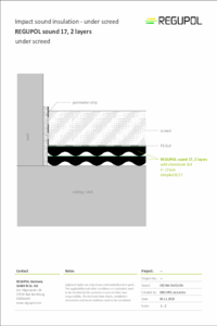 REGUPOL sound 17 under cement screed (2 layers)