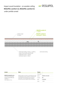REGUPOL comfort 12 and REGUPOL comfort S1 under OSB sheeting on CLT ceiling